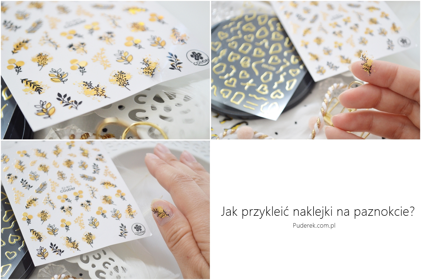 jak nakleić naklejki na paznokcie